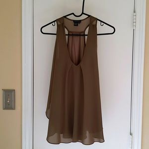 Tank with sheer overlay